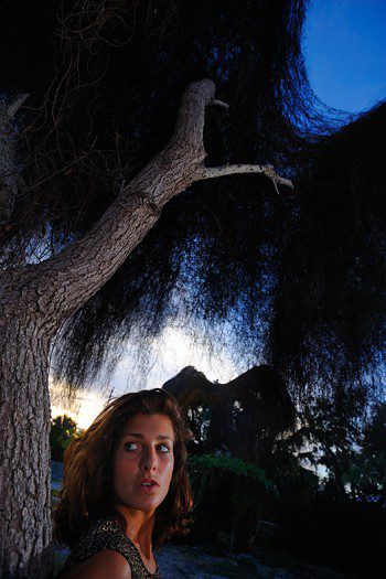 woman and tree