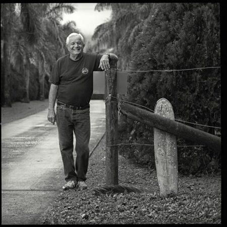 Dick Brewer at home in Kaui, Hawaii